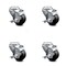 Service Caster 3.5 Inch Soft Rubber Wheel Swivel Bolt Hole Caster Set with Brake SCC-BH20S3514-SRS-TLB-4 - alternate 1